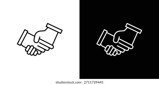 Símbolo de Vector de iconos de socios con líneas de trazo editables para Diseños web