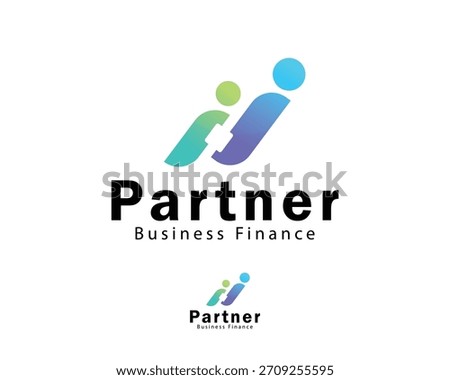 partner logo creative design concept growth business finance trading