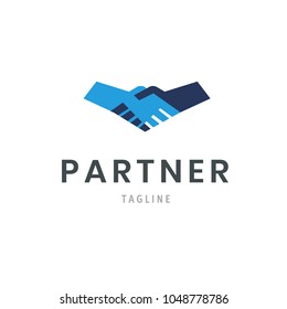 Partner Logo Template Handshake Icon. Hand Shake Isolated Deal Symbol Design. Agreement Sign Vector Illustration.