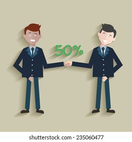 Partner management,Human resource,Businessman design,clean vector
