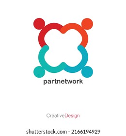 Partner Network Logo Art – Stylish and Modern Design Template Representing Connected Networks and Business Partnerships. Perfect for Collaboration and Professional Networking.