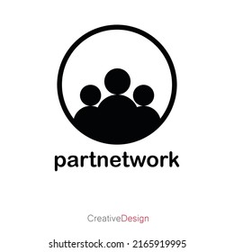 Partner Network Logo Design Template – A Clean and Professional Vector Design Ideal for Representing Business Partnerships and Collaborative Networks. Features a Modern and Versatile Logo Concept.