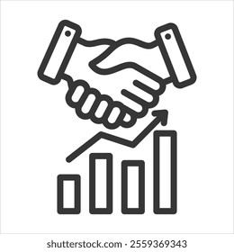 Partner Outline Icon Vector Illustration