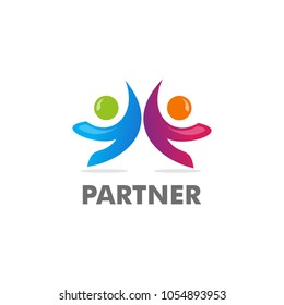 partner people vector logo