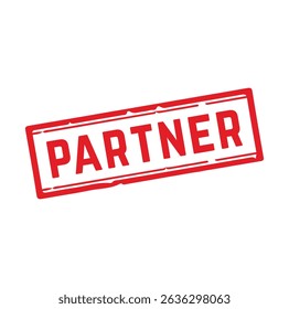 partner Rubber stamp design. VECTOR ILLUSTRATION. 