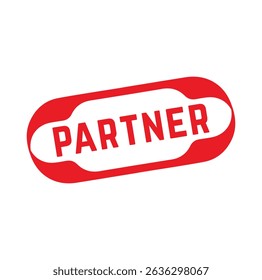 partner Rubber stamp design. VECTOR ILLUSTRATION. 