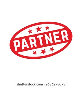 partner Rubber stamp design. VECTOR ILLUSTRATION. 