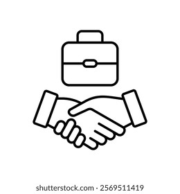 Partner vector icon stock graphic