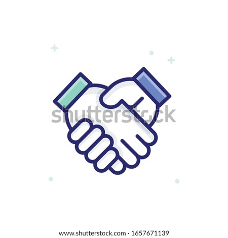 Partner Vector Illustration. Outline Filled Business Growth and Investment Icons. EPS 10 File