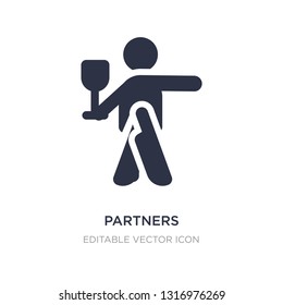 partners claping hands icon on white background. Simple element illustration from People concept. partners claping hands icon symbol design.
