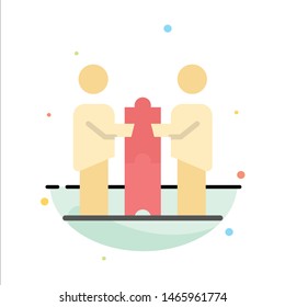Partners Collaboration, Business, Cooperation, Partners, Partnership Abstract Flat Color Icon Template. Vector Icon Template background