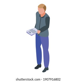 Icono de colaboración de socios. Isometric del icono vector de colaboración de socios para el diseño web aislado en fondo blanco