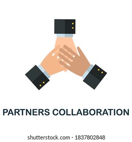 Partners Collaboration icon. Simple element from business motivation collection. Creative Partners Collaboration icon for web design, templates, infographics and more
