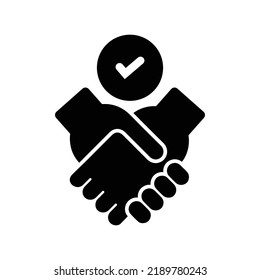 Icono de socios. Gráficos vectoriales negros.