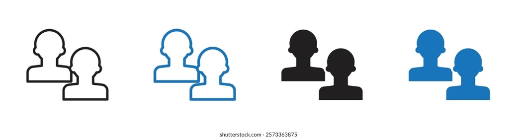 Partners icon Flat line symbol