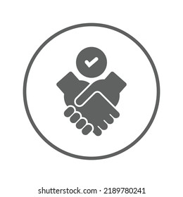Partners icon. Gray vector graphics.