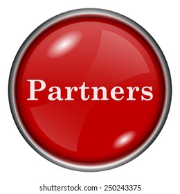 Partners icon. Internet button on white background. 
