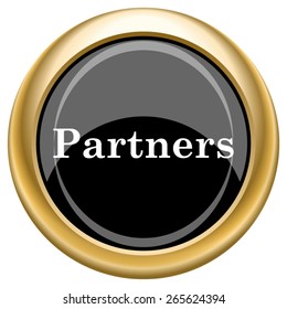 Partners icon. Internet button on white  background. EPS10 Vector. 
