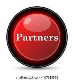 Partners icon. Internet button on white background. EPS10 vector