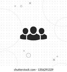 Partners, people, vector best flat icon on texture background , EPS 10