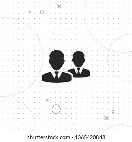 Partners, team, vector best flat icon on texture background , EPS 10