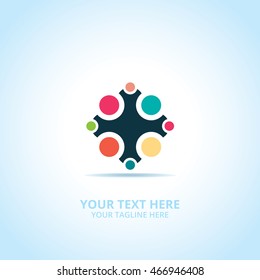 Partnership abstract emblem, design concept, logo, logotype for template.