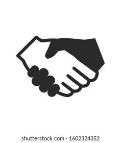 Partnership and agreement icon line and flat style isolated on white