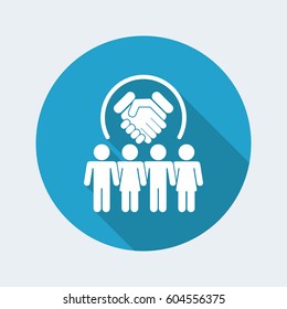 Partnership agreement - Vector flat icon
