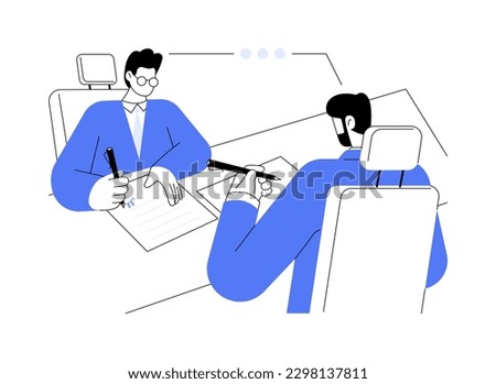Partnership agreements abstract concept vector illustration. Partners sign cooperation documents, business documents, negotiation process, corporate paperwork, company contract abstract metaphor.