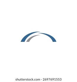 Projeto de logotipo de vetor de construção de ponte de parceria