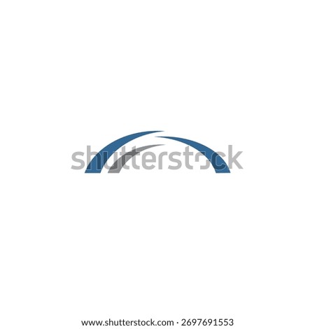 Partnership bridge construction vector logo design
