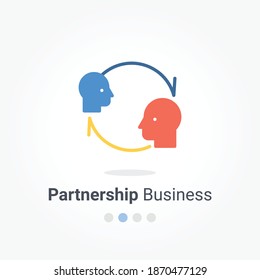 Partnership Business icon concept design