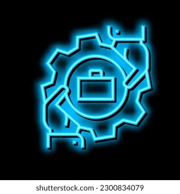 partnership business neon light sign vector. partnership business illustration