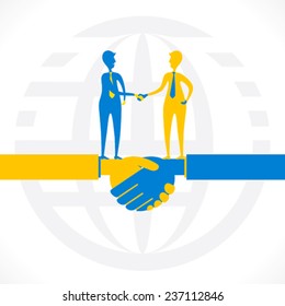 partnership or business relation , hand shake concept design vector