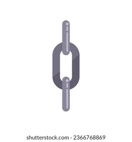 Partnership chain icon flat vector. System network. Metal digital isolated