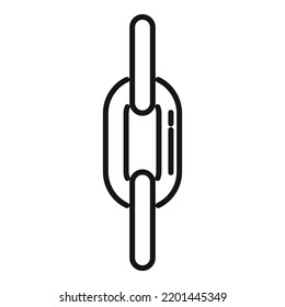Partnership chain icon outline vector. System network. Metal digital