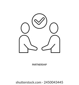 partnership concept line icon. Simple element illustration. partnership concept outline symbol design.
