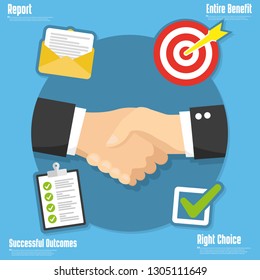 Partnership concept. Strategic Partnership vector illustration icon