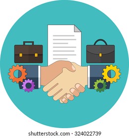 Partnership concept. Vector flat design
