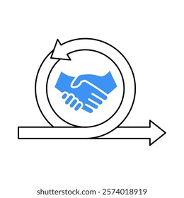 Partnership Cycle – Handshake Representing Strong Collaboration and Alliances