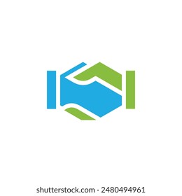 Partnership Deal Handshake Shake Hands vector logo design template
