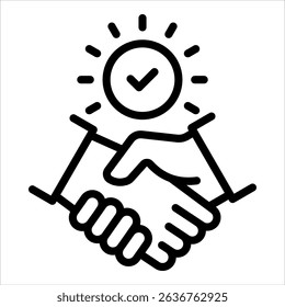 Partnership Deal Icon Element For Design