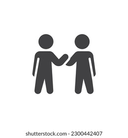 Partnership deal vector icon. filled flat sign for mobile concept and web design. Two man handshake glyph icon. Symbol, logo illustration. Vector graphics