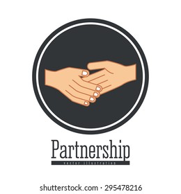 Partnership digital design, vector illustration eps 10