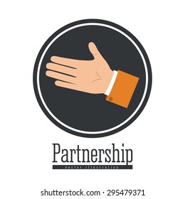 Partnership digital design, vector illustration eps 10