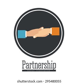 Partnership digital design, vector illustration eps 10