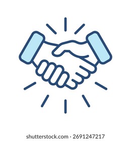 Ilustración vectorial de iconos de esquema rellenado de asociación