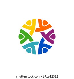 Partnership, Friendship, Relationship Human Shape Logo Template Illustration Design. Vector EPS 10.