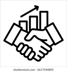 Partnership Growth Icon Element For Design