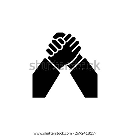Partnership hand gesture vector icon. Hand gesture icon solid style. perfect use for logo, presentation, website, and more. modern icon design glyph style